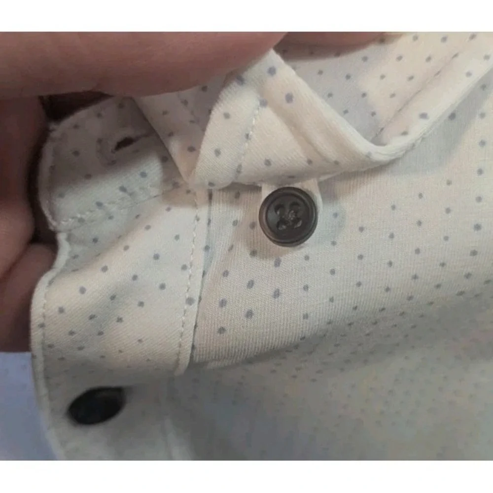 J.B. Holt Shirt XXL Athletic Fit Geometric White Button Up Long Sleeve‎